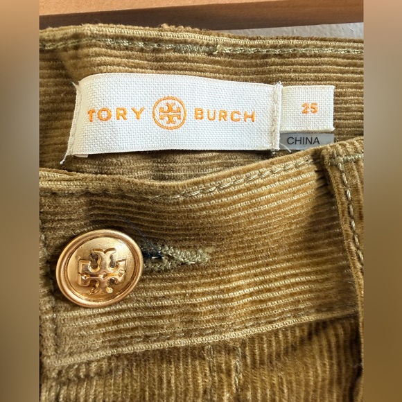 Tory Burch High Rise Brown Corduroy - Picture 4 of 4